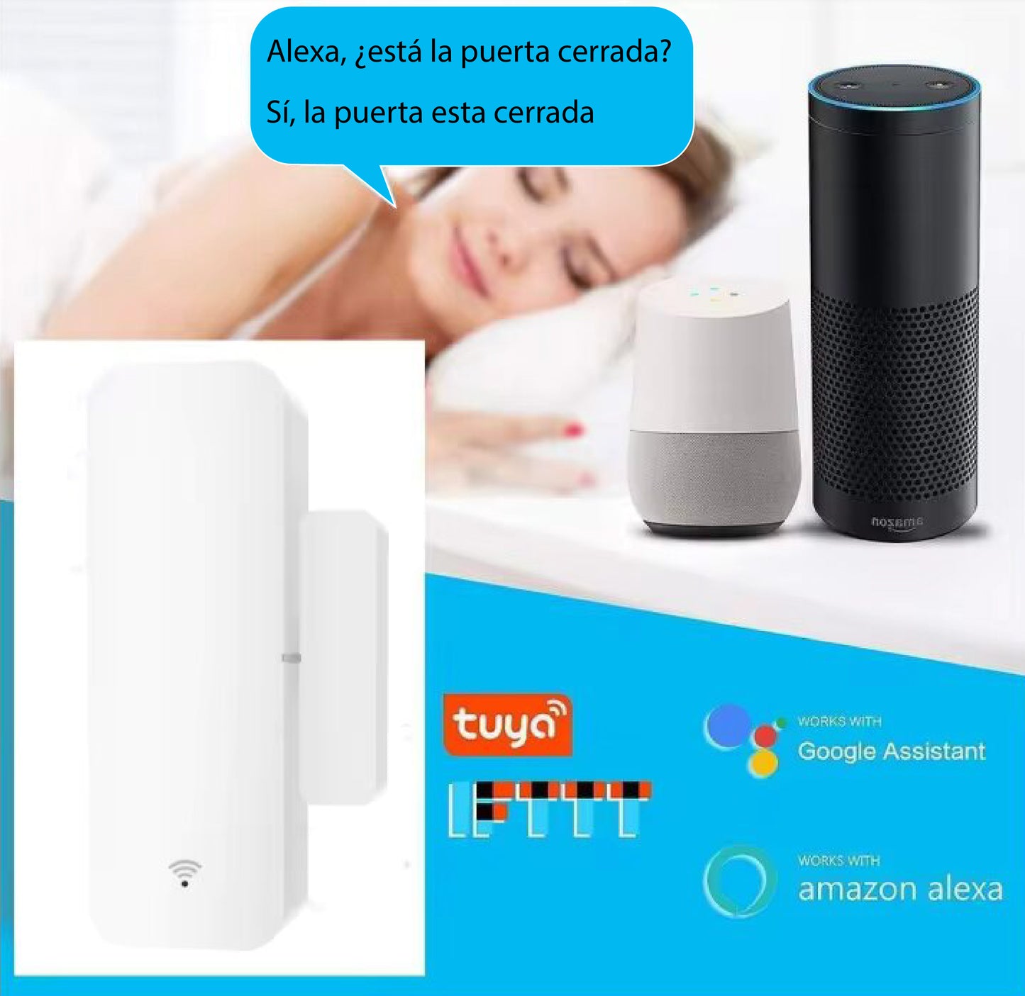 Sensor para puertas o ventanas inteligente
